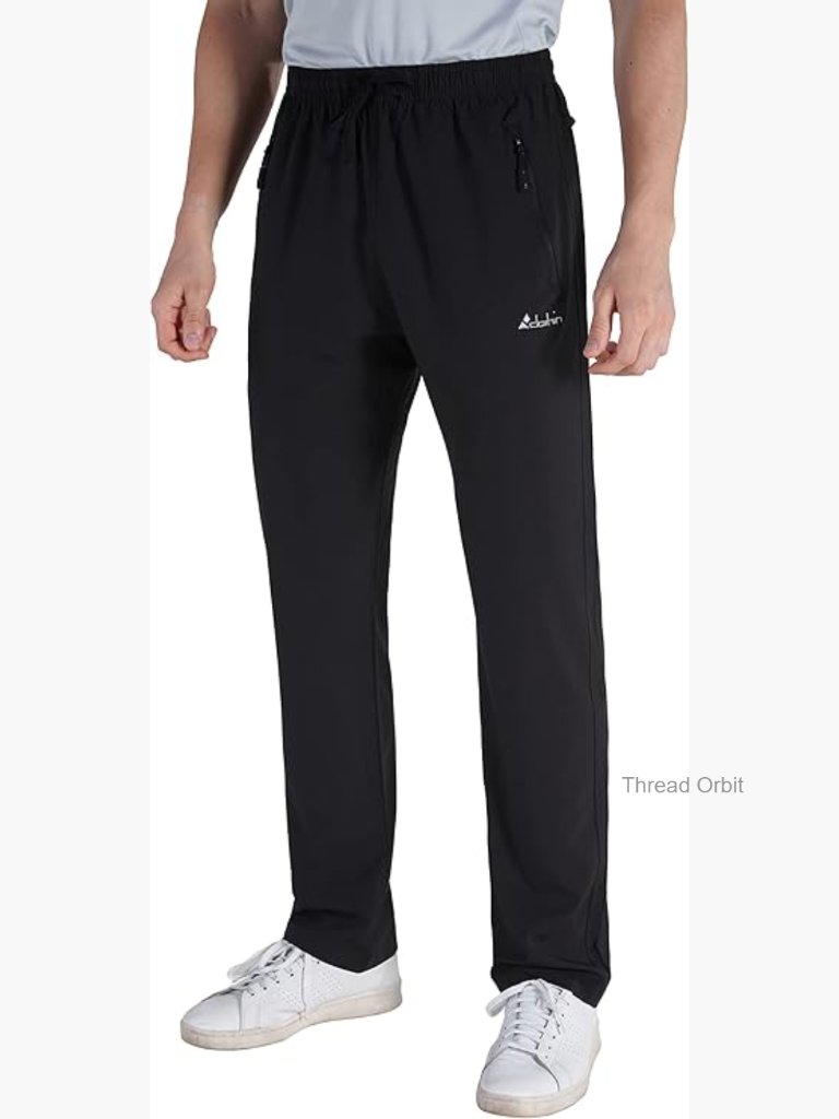 Mens Athletic Workout Joggers Quick-Dry Stretchy Travel Pants